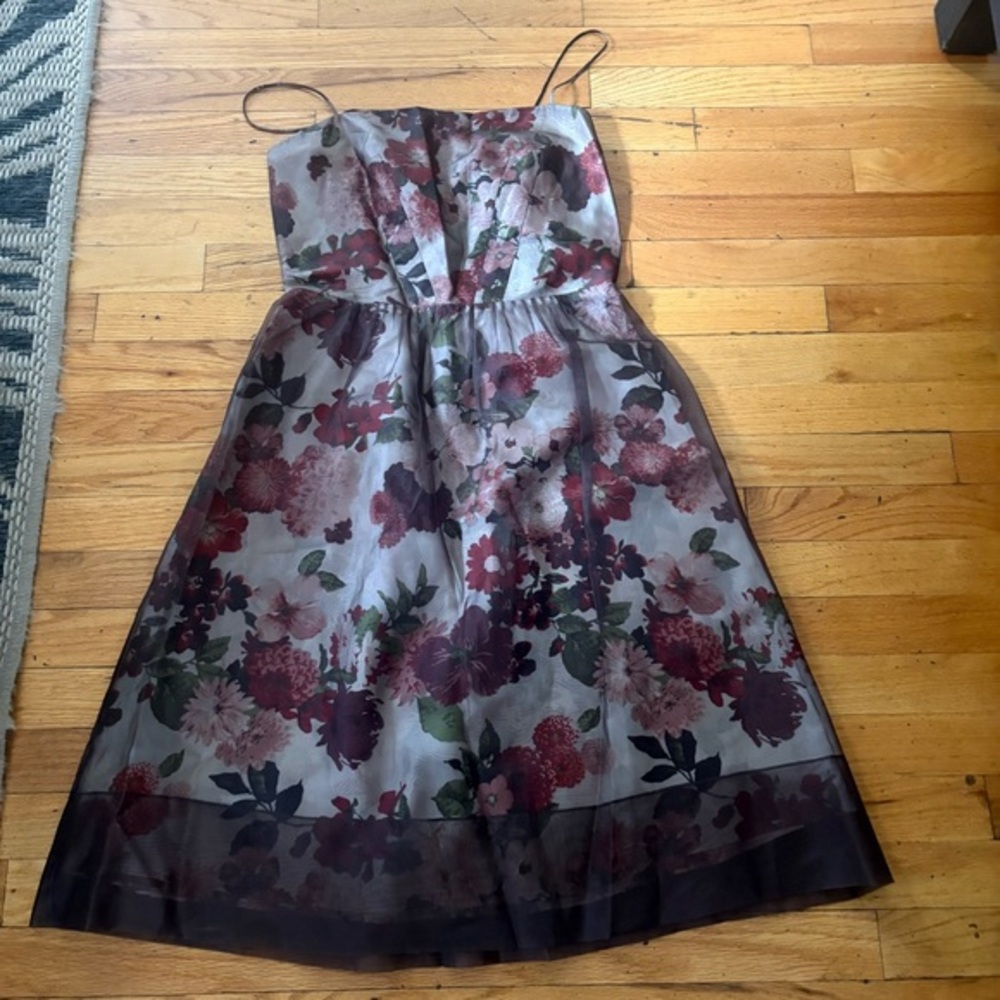 Laundry by Shelli Segal Silk Floral Dress Size 6p